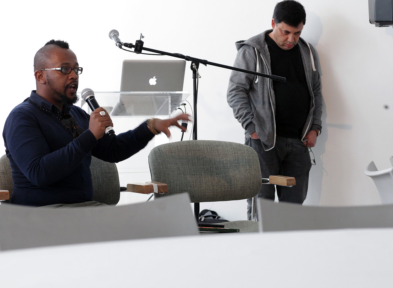 Mbongeni Mtshali and Mark Fisherman at The Second 3rd Space Symposium, 2017